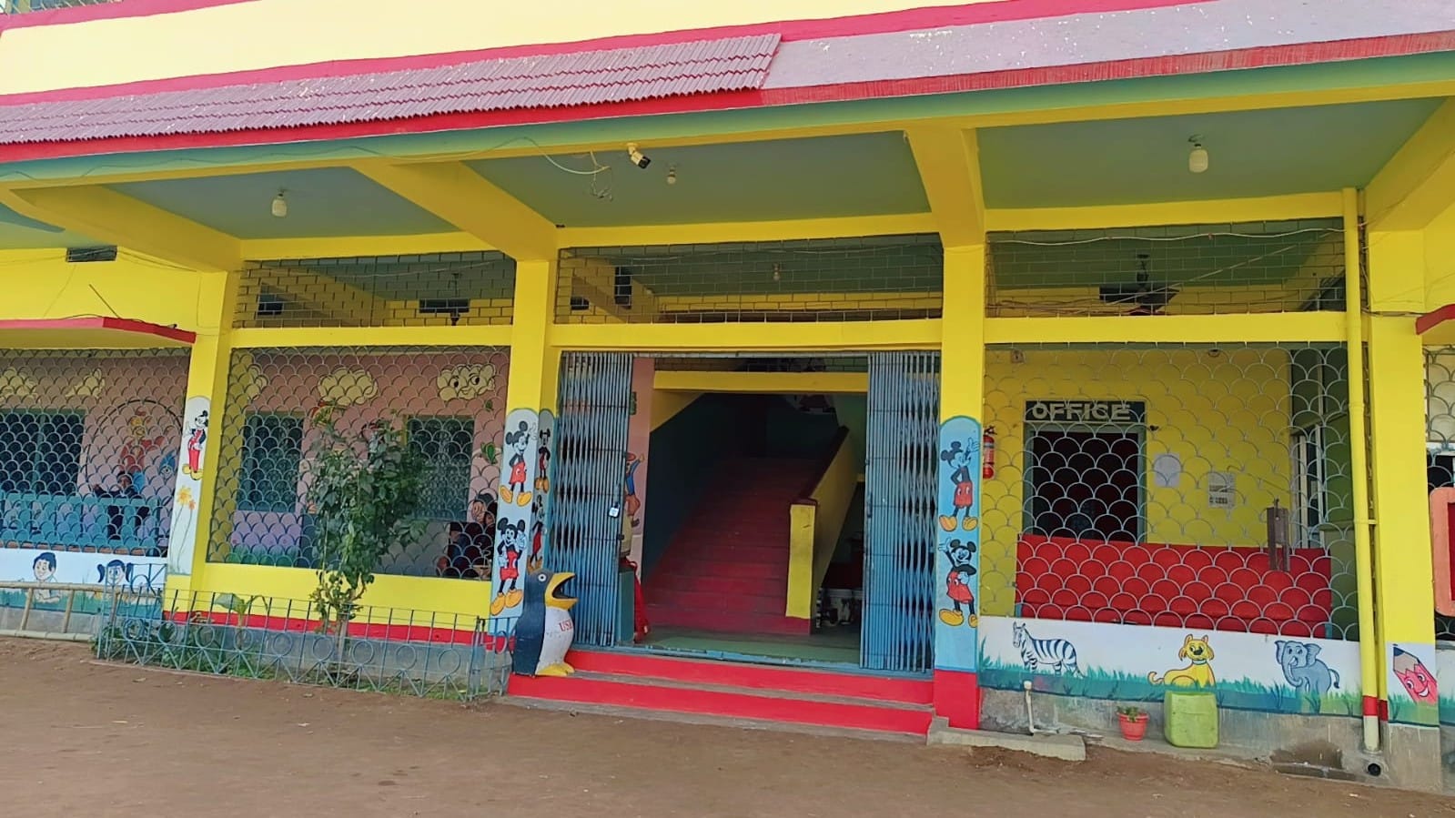 Night view of entrance